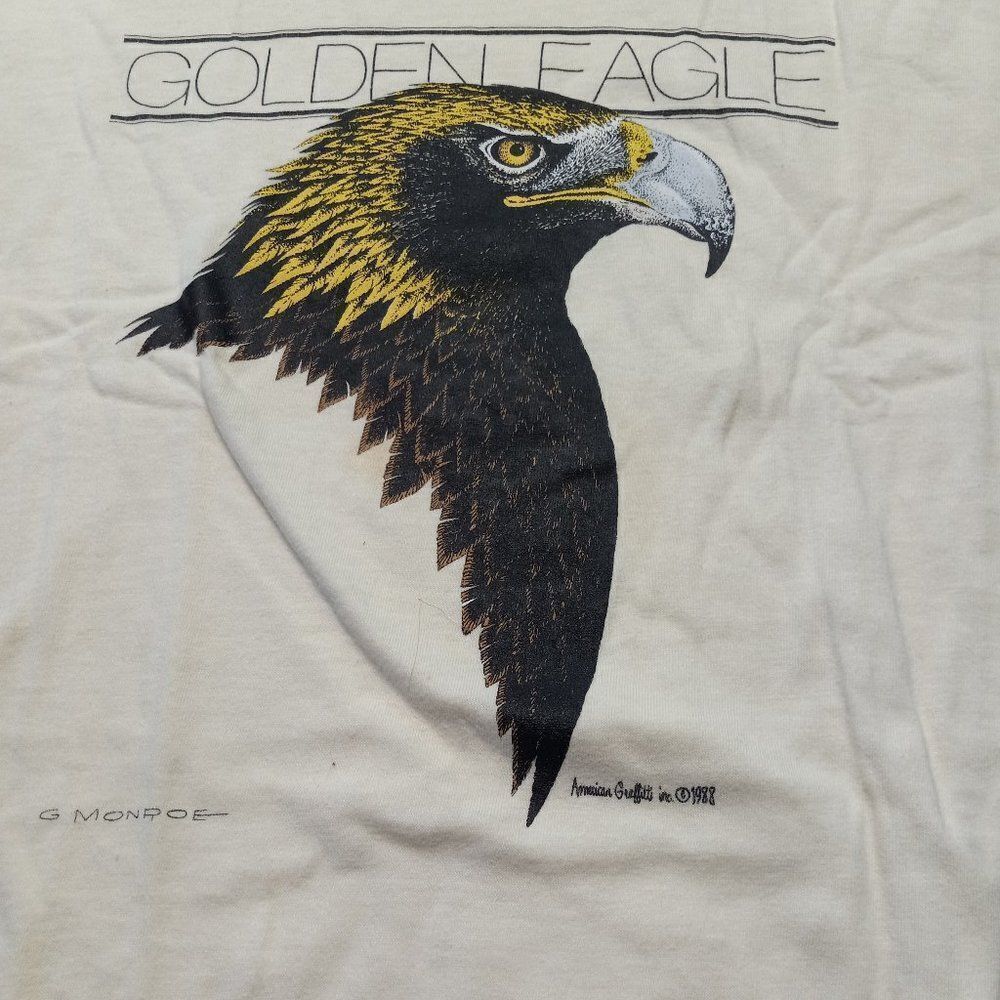 Vintage 1988 G Monroe  American Graffitti, Golden Eagle  Single Stitched T-shirt